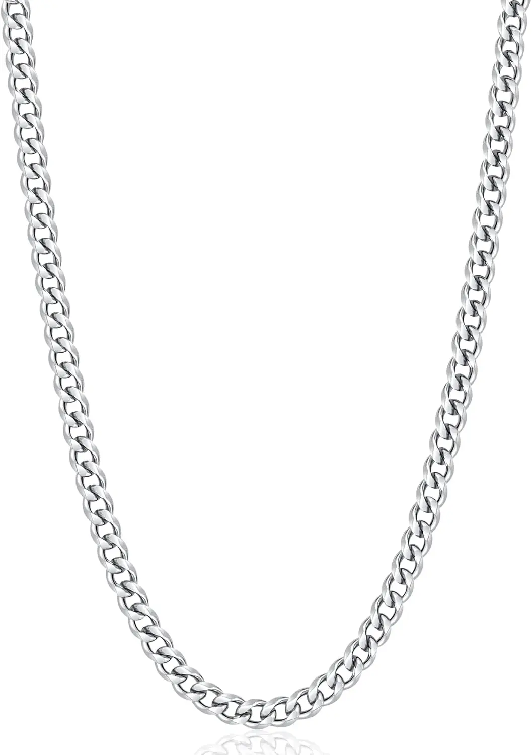 

Мужские цепочки Fiusem Cuban Link 3,5 мм, серебристого/черного цвета/покрытые 14-каратным золотом, из нержавеющей стали, длина 16, 18 дюймов.