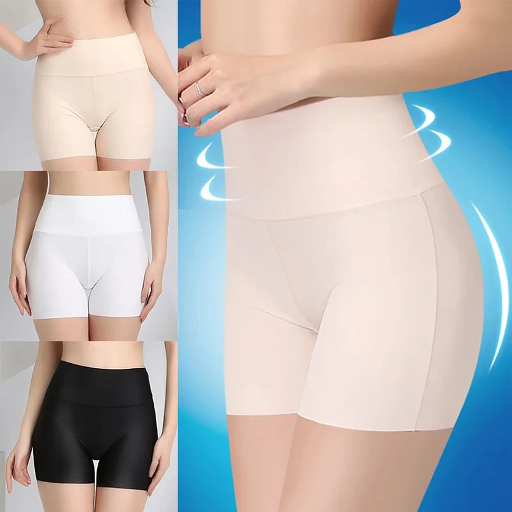 Underwear Safety Pants Girls Underwear High Waist Ice Silk Insurance Pants Leggings Panties Safety Shorts Pants - Image 6