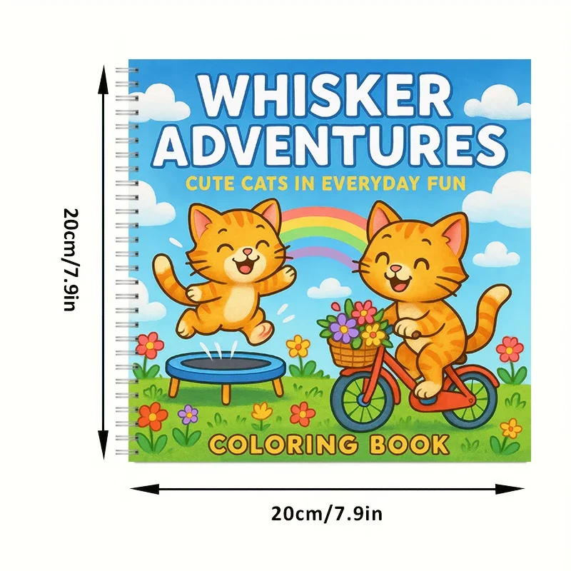 Whisker Bold-easy Patterns Coloring Book for Adults Cute Drawing Book Perfect Gift for Birthday Back to School Art Supplies