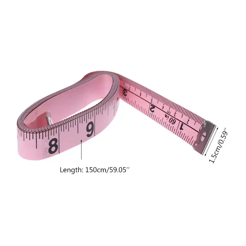 เทปวัดแบบนุ่ม Double Scale Body Sewing ไม้บรรทัดแบบยืดหยุ่นสำหรับการลดน้ำหนัก 60in