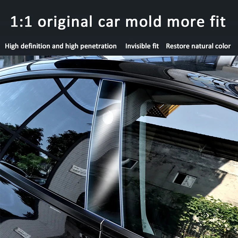 For Tesla Model 3 Y Car Door Handle Protective Film For Model 3 Highland 2024 TPU Window B Pillars Refit Sticker Accessories