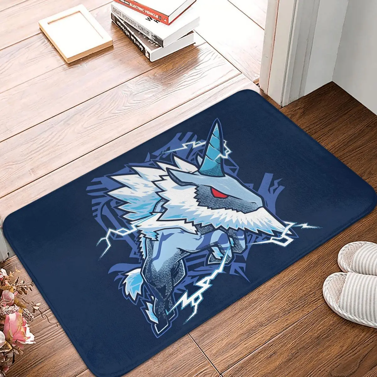 Monster Hunter Game Non-slip Doormat Kirin Living Room Kitchen Mat Outdoor Carpet Home Modern Decor