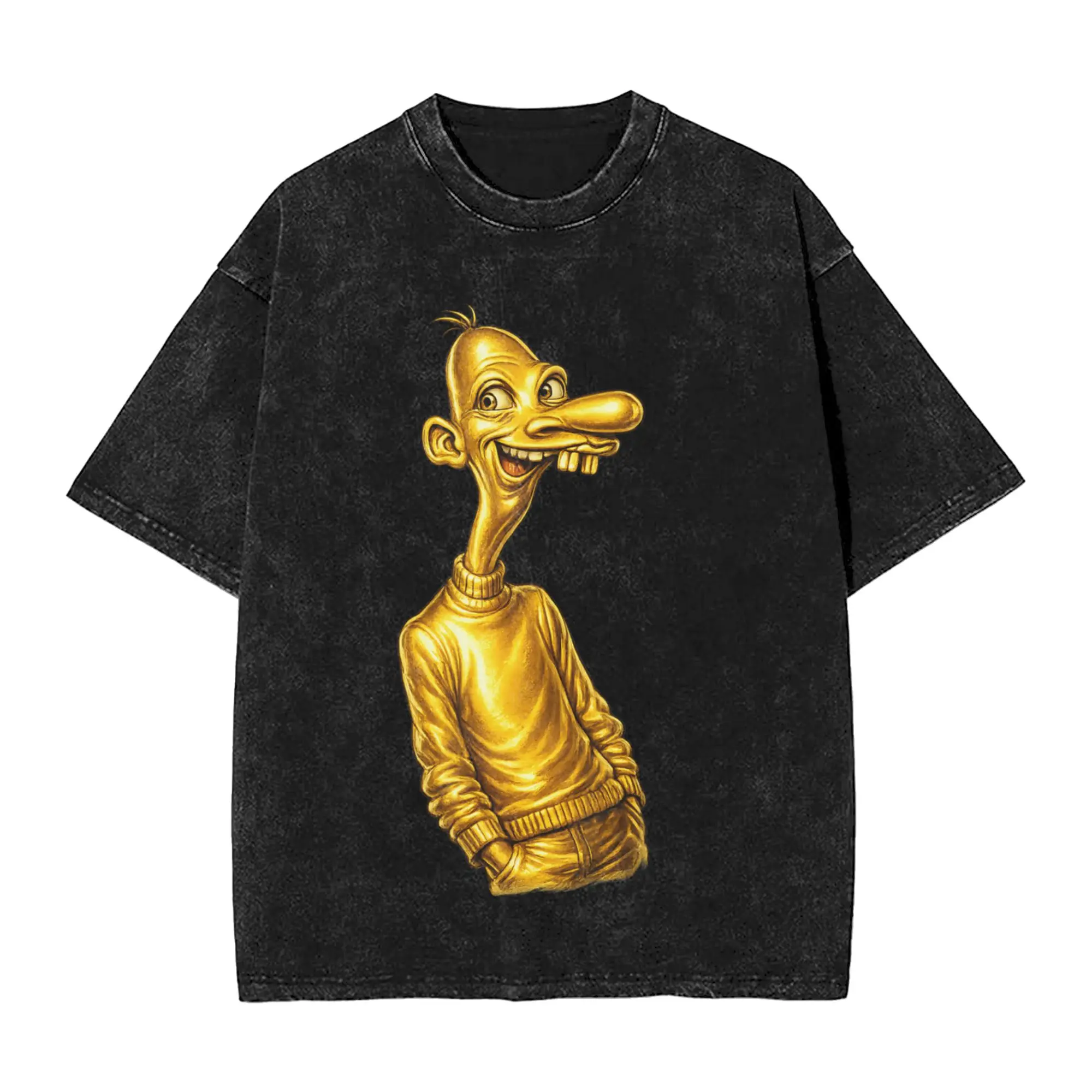 Washed T Shirt Neegy Tee Funny Internet Brainrot Gen Z T-Shirt Street  Streetwear 100% Cotton Graphic Tops Tee Shirt for Men