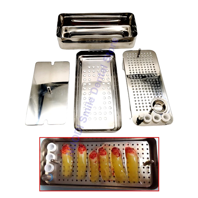 Dental PRF Box e GRF Instruments, Implante Cirúrgico Kit de Membrana Óssea, Container Box para Extração Dentista Uso