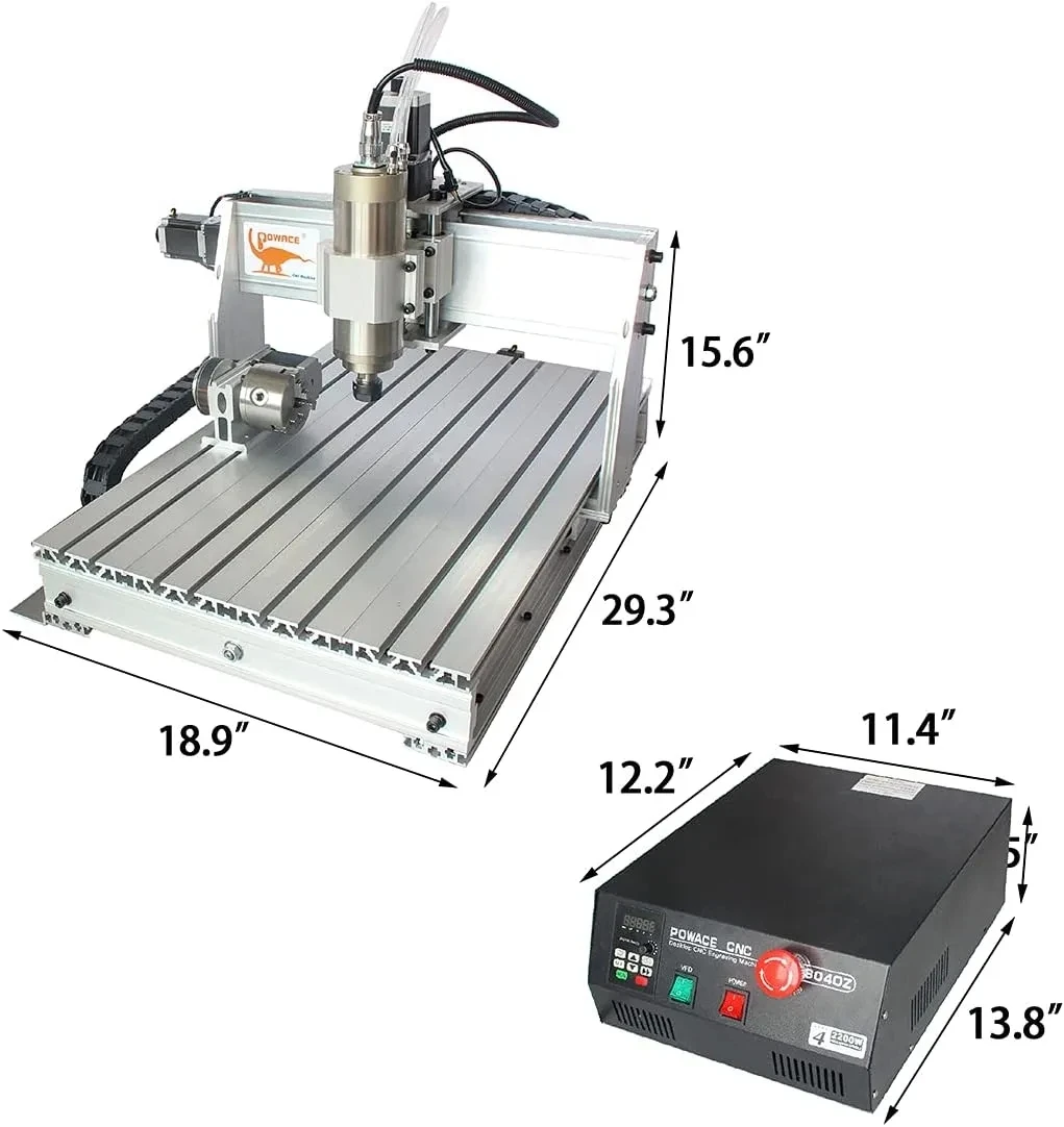 【EU Free VAT】4 Axis USB mach3 6040 Z-80 CNC Router Milling Engraver Cutter Machine + 2.2KW 220V Spindle For Metal Wood Craving