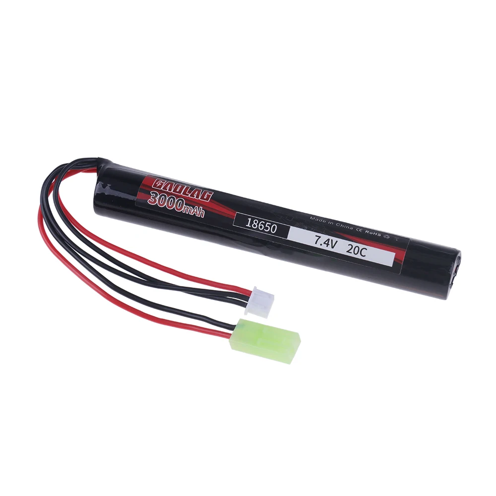 2S 7.4V 3000mAh 18650 akumulator Lipo o dużej pojemności do AKKU Mini Airsoft Gun bateria RC model 20C akcesoria 1 sztuk