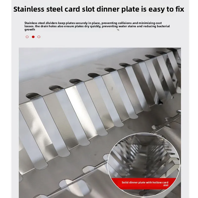 LMM stainless steel plate rack thickened five-layer kitchen dish storage rack