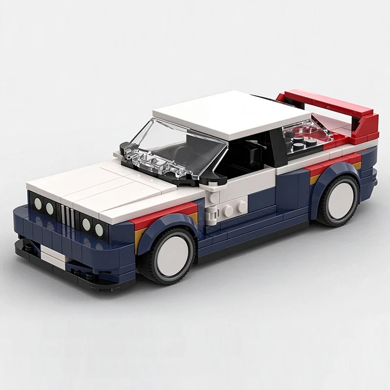 City Car Model MOC Building Bricks E30 M3 Rally Racing Car Modular Technology Gifts Holiday Assemble Toys Suit Display