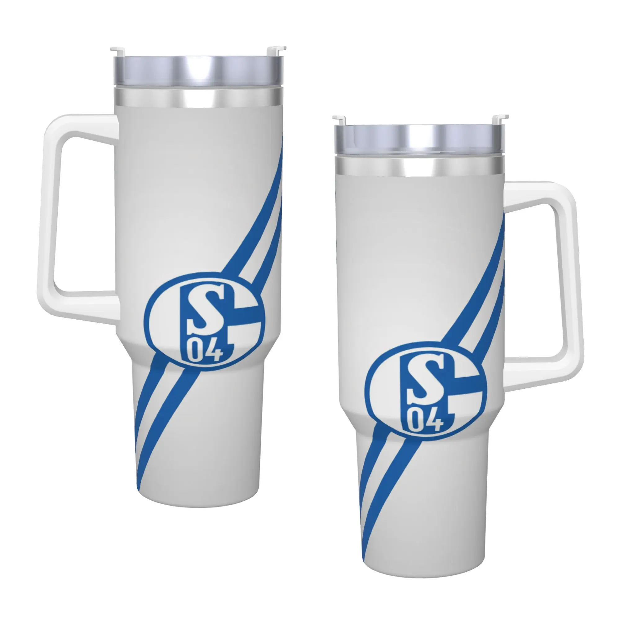 S-Schalke 04 team Tumbler  Cold Drink Water Bottle Keep Heat Stainless Steel Thermal Cups Graphic Driving Car Mugs