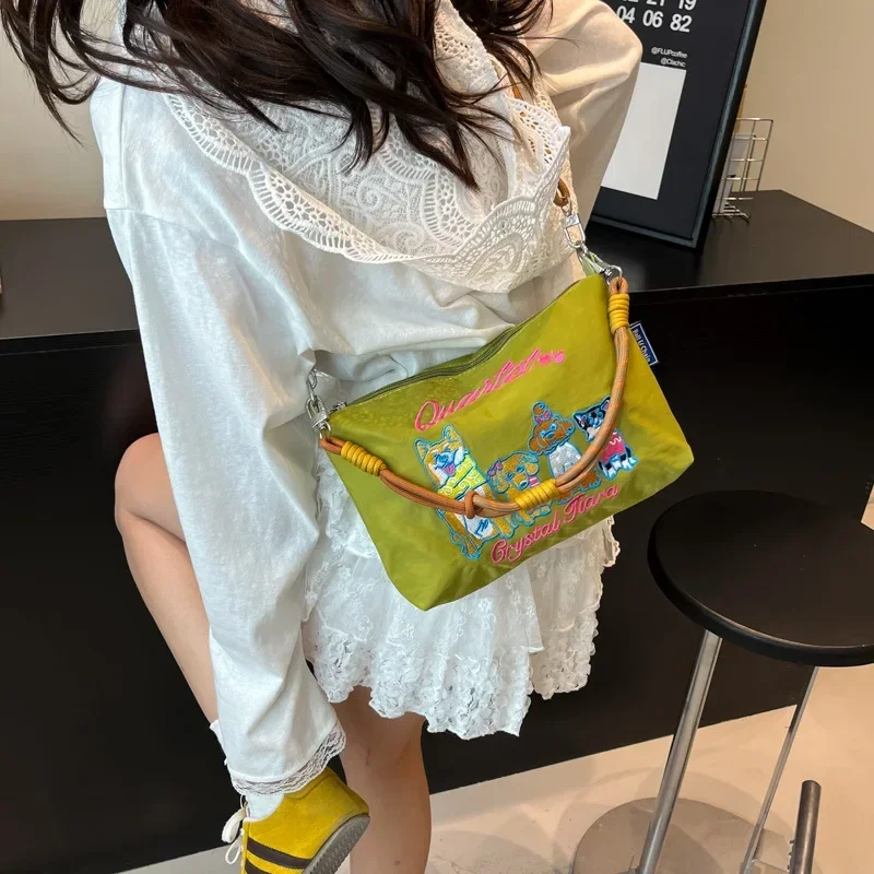 

2025 New Summer Small Square Bag for Women - Casual Simple Texture, Trendy Fashion Foreign Personalized Shoulder Messenger Bag