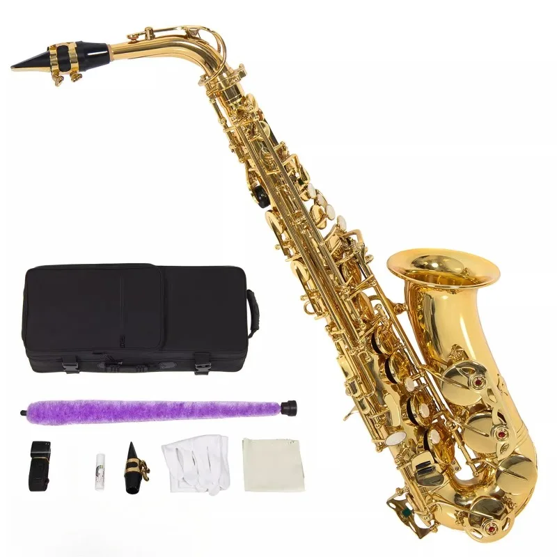 Saxophone Eb Alto New Professional Gold Saxophone Sax Saxophone with Accessories