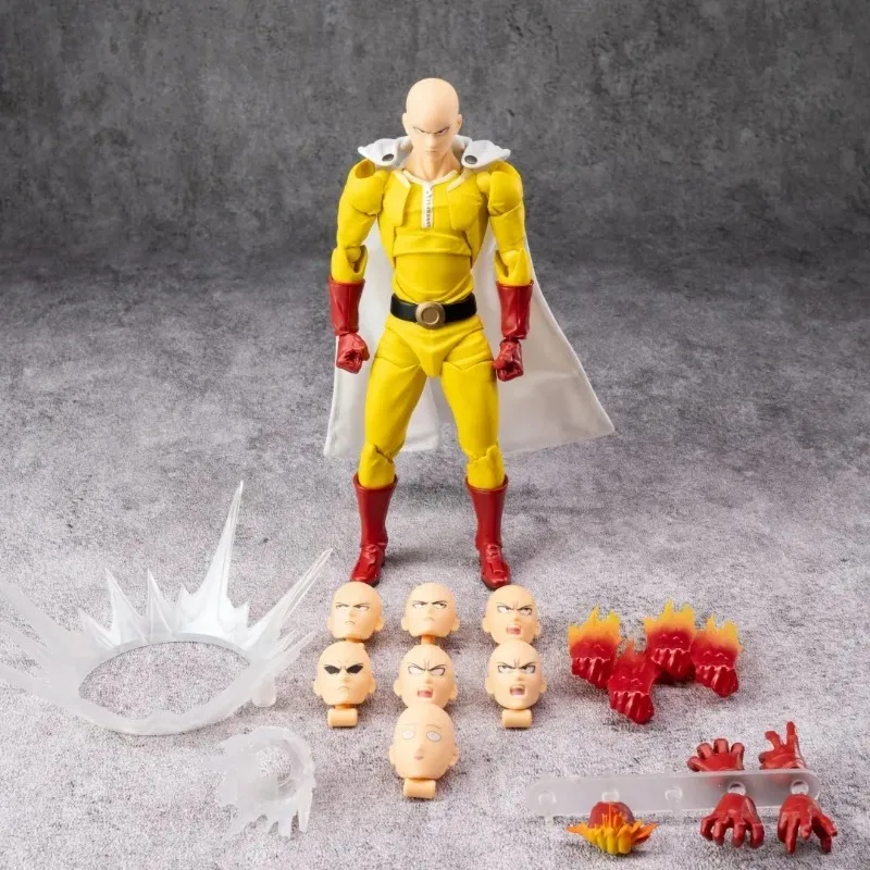 In Stock One Punch Man Saitama Action Figure Amazing Yamaguchi Revoltech Saitama Anime Figure Ko Figurine Statue Model Toy Gift