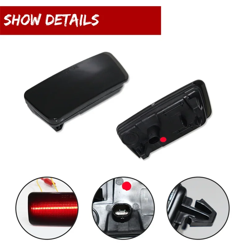 Car LED Front / Rear Bumper Side Marker Turn Signal Lights Parking Lights For Ford Bronco Sport 2021 2022 2023 Fender Flare Lamp