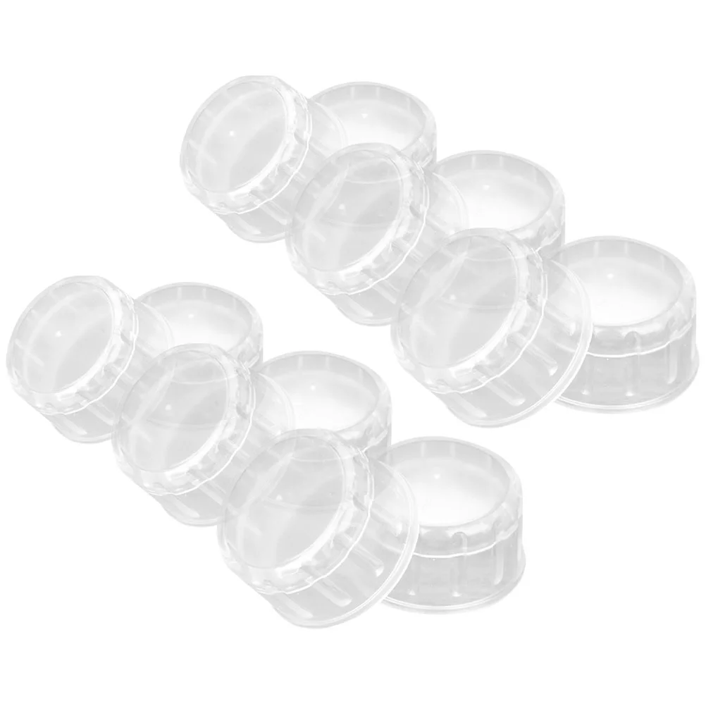 12 Pcs Shake Cup Lid Press Shaker Cover Non-Spilling Cap Splash Reusable Lids Tumbler Multipurpose Clear