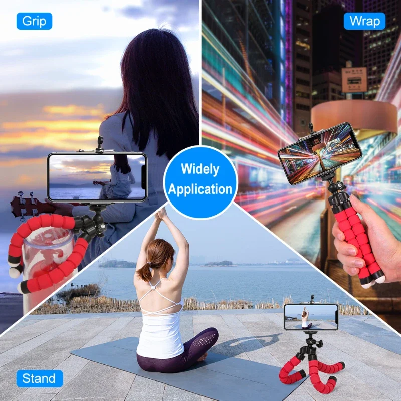 Tripod For Phone Flexible Sponge Octopus Mini Tripod For IPhone Mini Camera Tripod Phone Holder Clip Stand - view 6