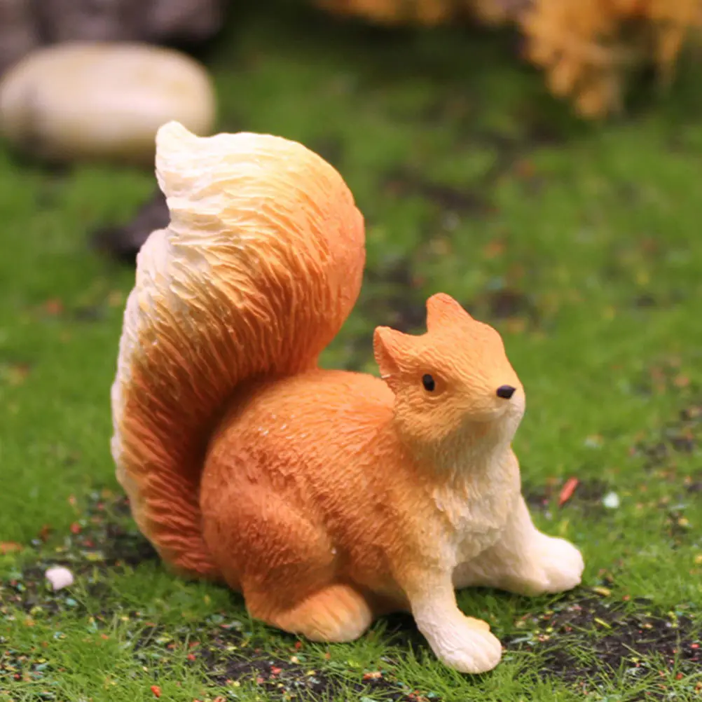 

5 Pcs Animal Ornaments Small Resin Animals The Mini Stump Micro Landscape Decors
