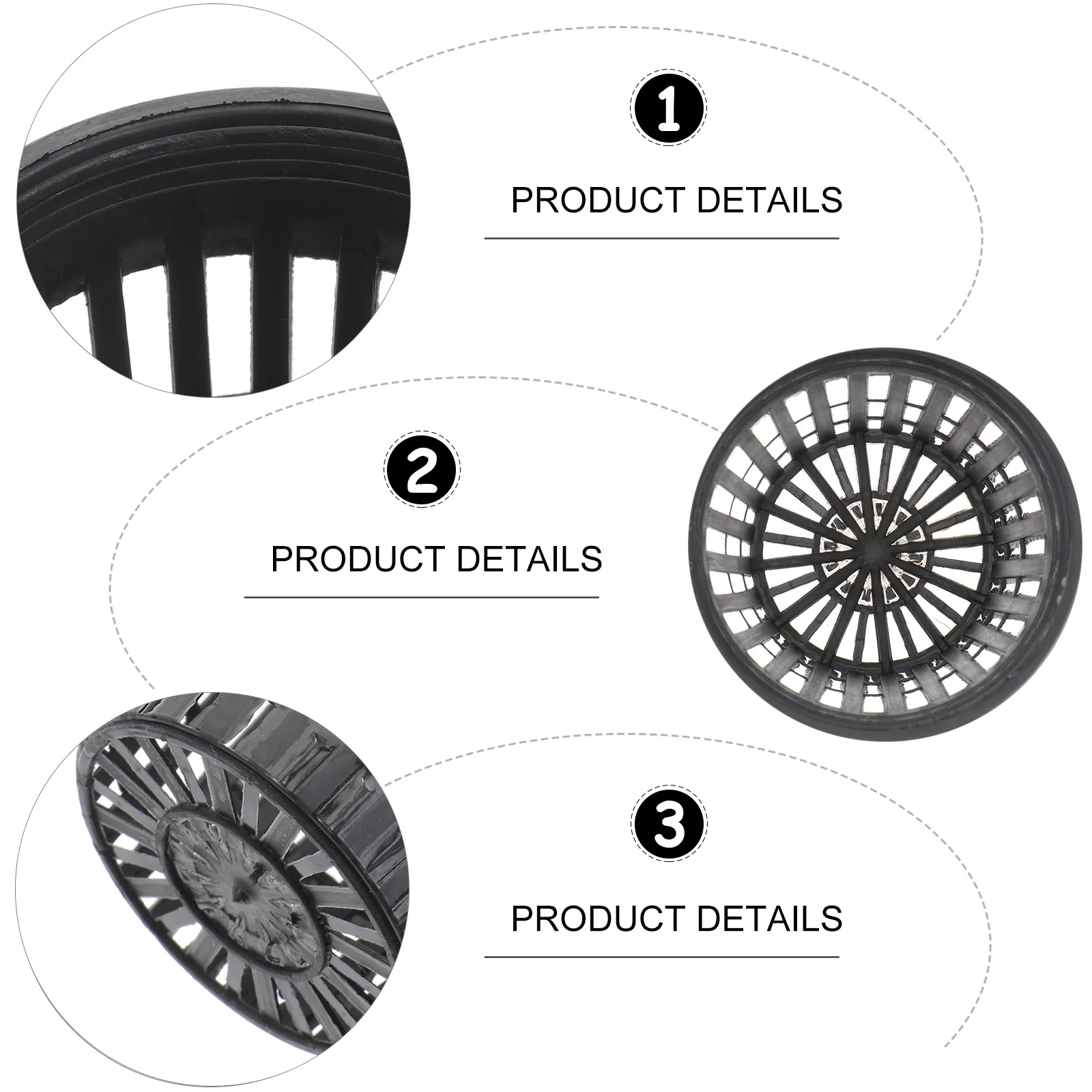 

10pcs Multi-Small Mesh Planting Basin Plastic Succulent Pot For 3D Hydroponic Garden Reusable Flower Pot Black