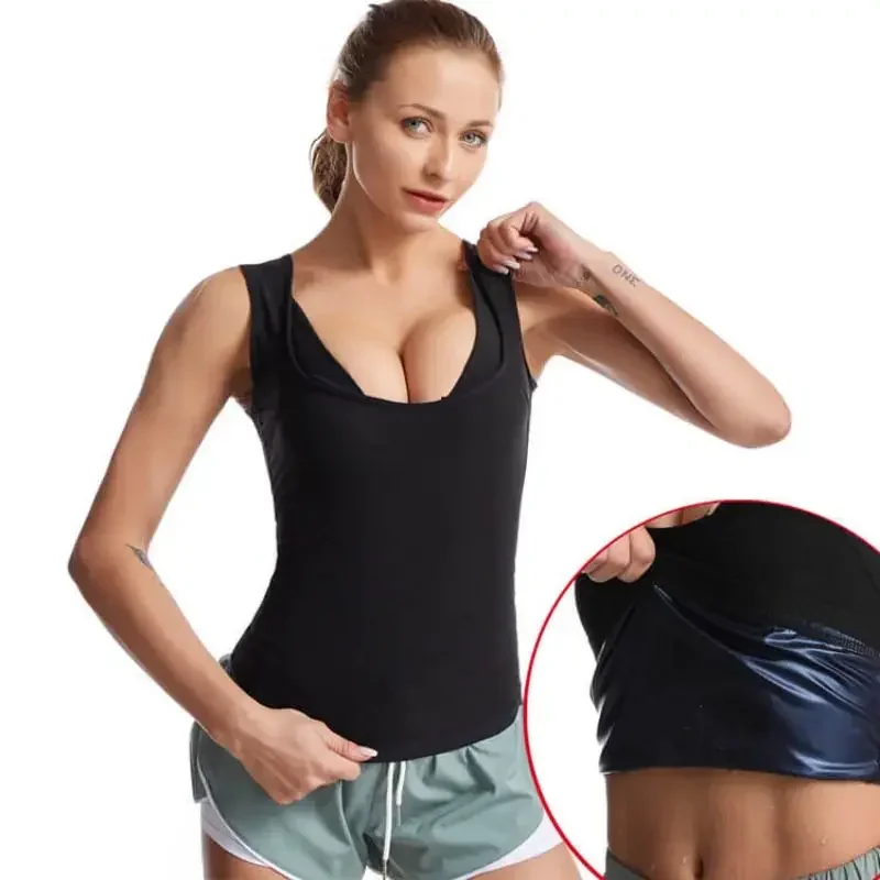 

Men's and Women's Heat Trapping Sweat Vest Athletic Tee Compression Vest Sauna Suit Heat Trapping Shapewear Sauna Suit Shirt