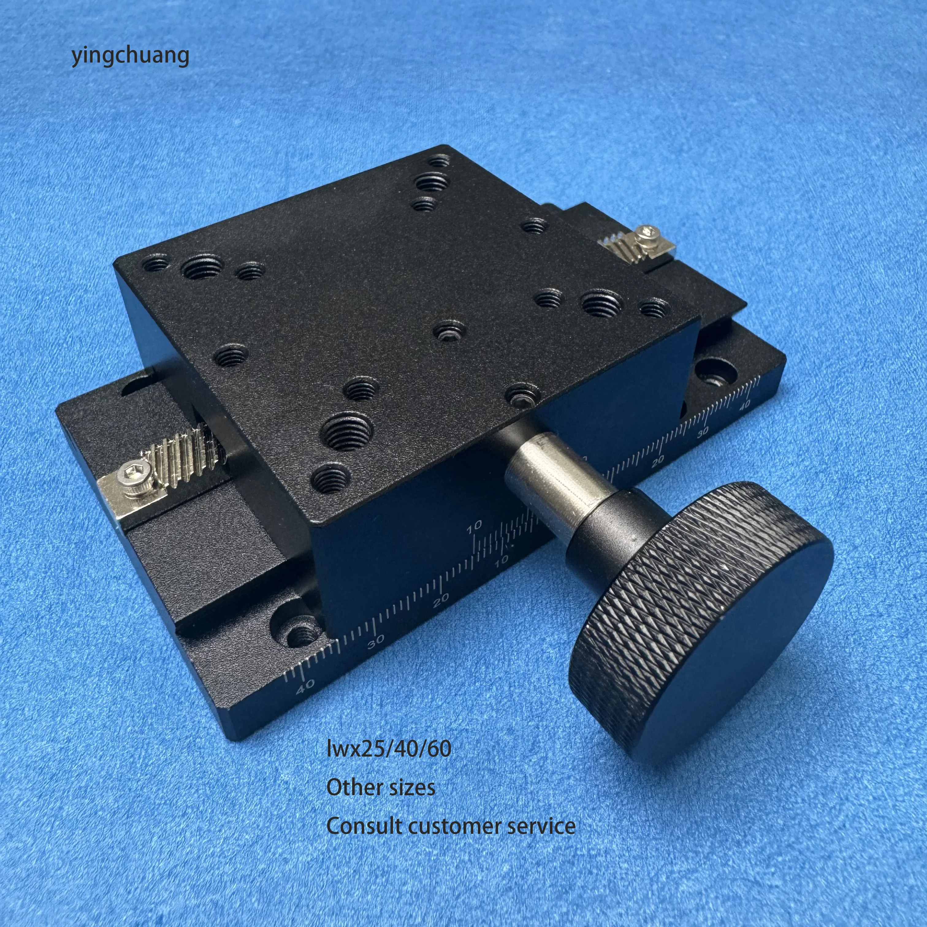 lwx40 X Axis or Z Axis Long-range Dovetail Trimming Slide Table Manual Displacement Platform Stage LWX/LWZ40 Linear displacement