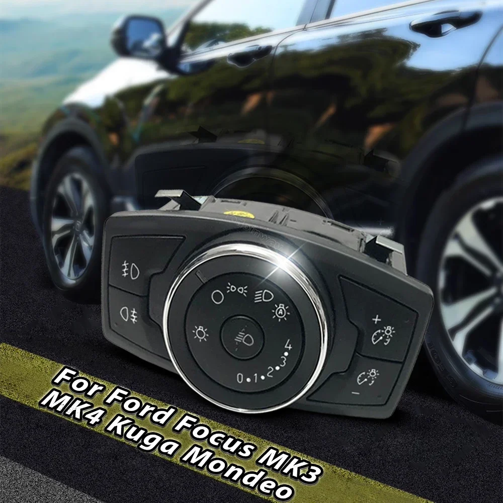 

LED headlight switch fog lamp dash button light beam control sensor module for ford Focus 3 4 Mondeo MK4 Ecosport 2018 interior