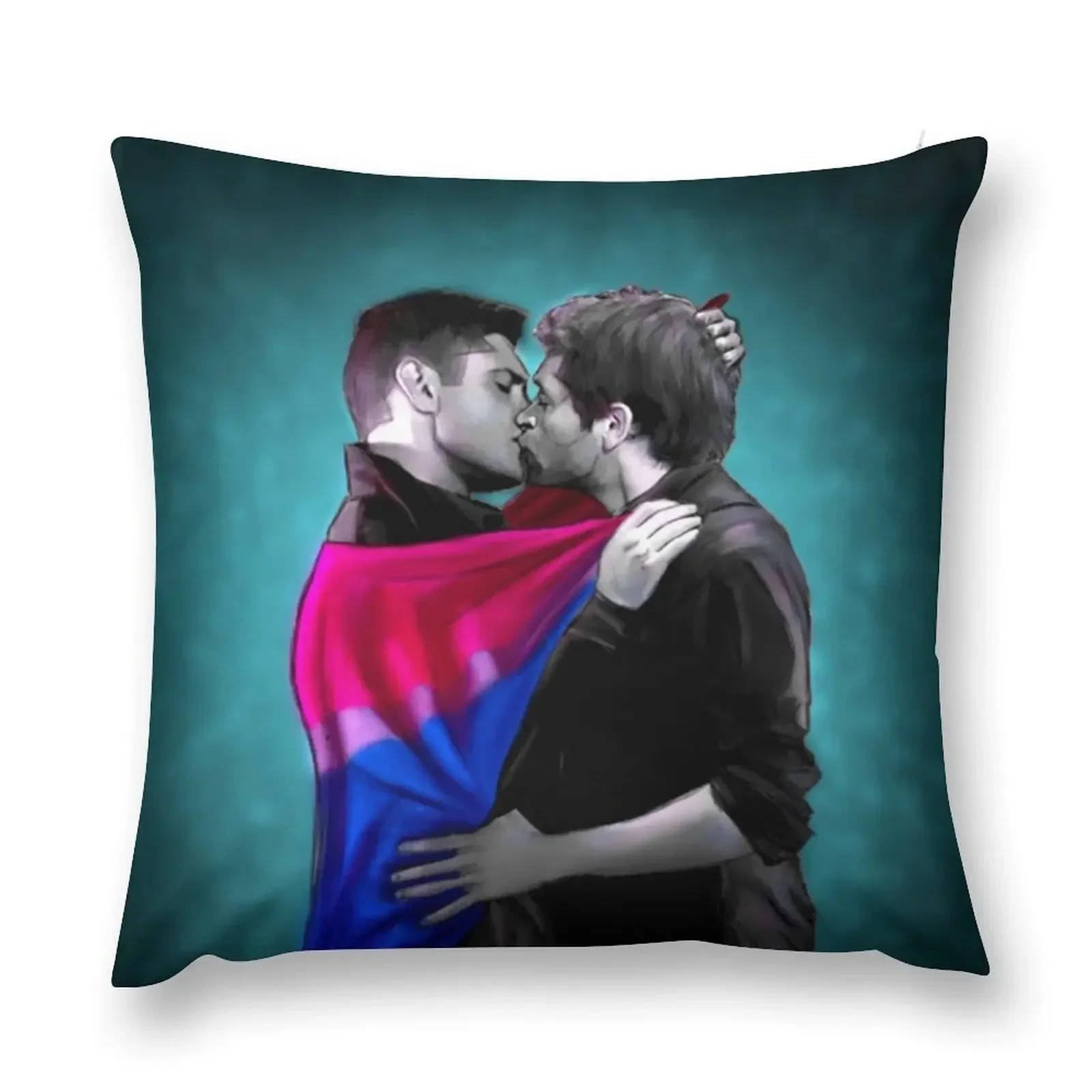 

Bisexual Pride Destiel Throw Pillow Cusions Cover Sofa Decorative Covers Throw Pillow Covers luxury throw pillow covers