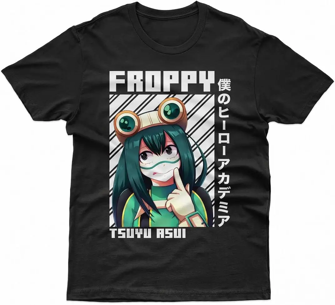 Teenager Youth Kid Tsuyu Asui Shirt Boku No T Bnha Mha - Rainy Season Froppy Shirts Art Anime Tee Manga Tshirt Small, 25