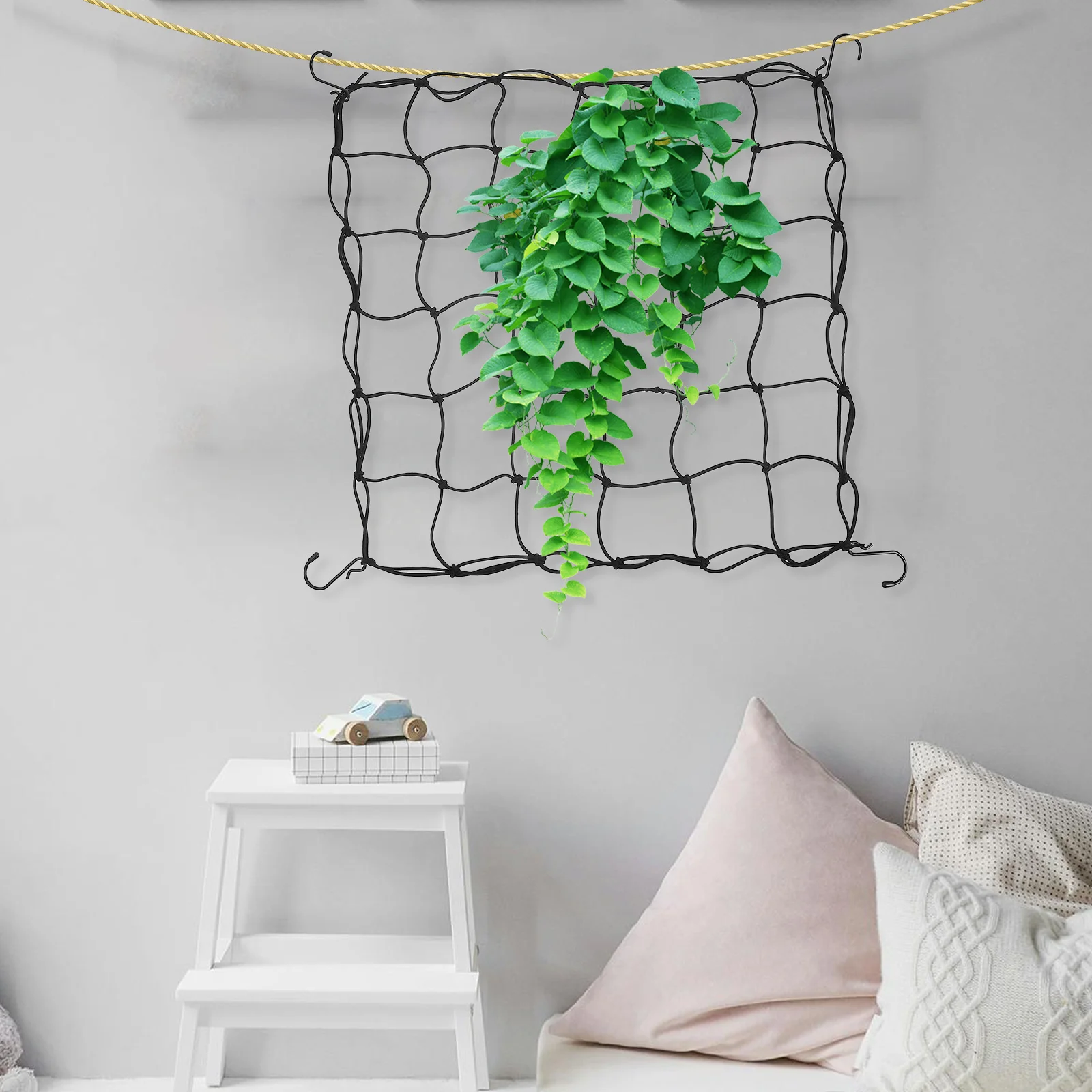 

Grow Tent Netting Black Elastic Mesh Plant Support Garden Trellis Hydroponics Poultry Netting Plastic Climb Tool Indoor Outdoor