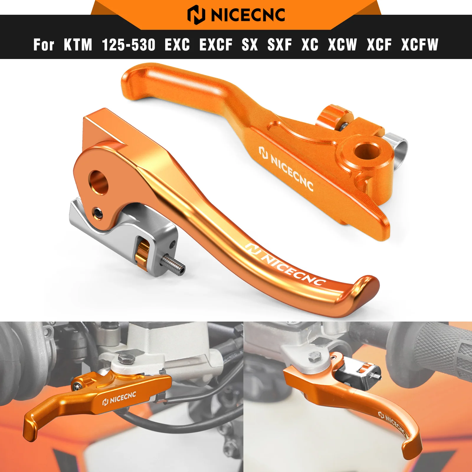 NICECNC For KTM EXC 300 2014-2024 Shorty Brake Lever Clutch Lever SX 125 EXCF 350 SXF 450 XC XCF XCW For Husqvarna GasGas Sherco