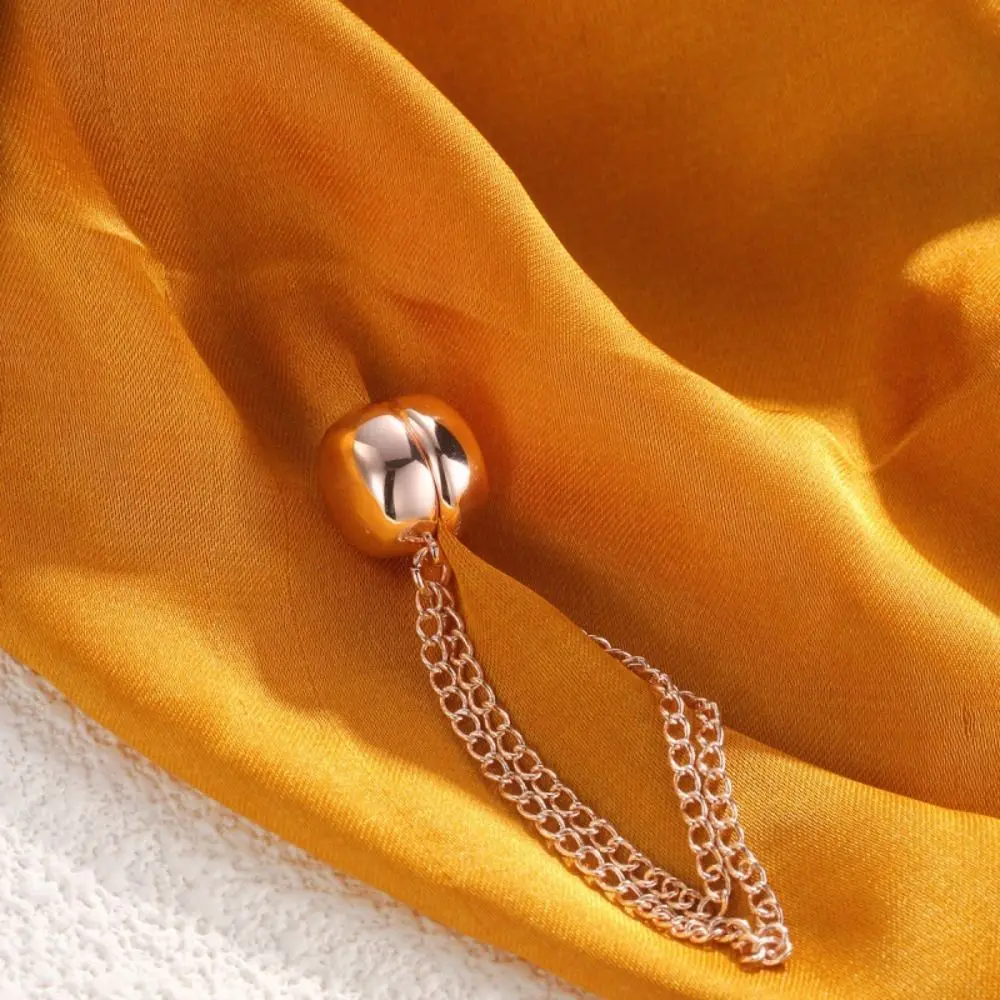 Exquisite Chain Brooch Buckle Alloy DIY Sewing Hooks Silk Scarf Fastening Buckle High Quality Strong Magnetic Brooch