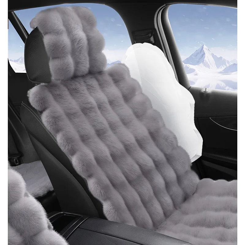 Artificial Plush Car Seat Cover Winter Cushion for FORD Fiesta Fusion Mondeo Mustang Territory Kuga Expedition Car Accessories - view 4