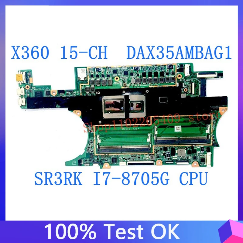 

High Quality Mainboard For HP Spectre X360 15-CH 15T-CH Laptop Motherboard DAX35AMBAG1 With SR3RK I7-8705G CPU 100% Tested Good