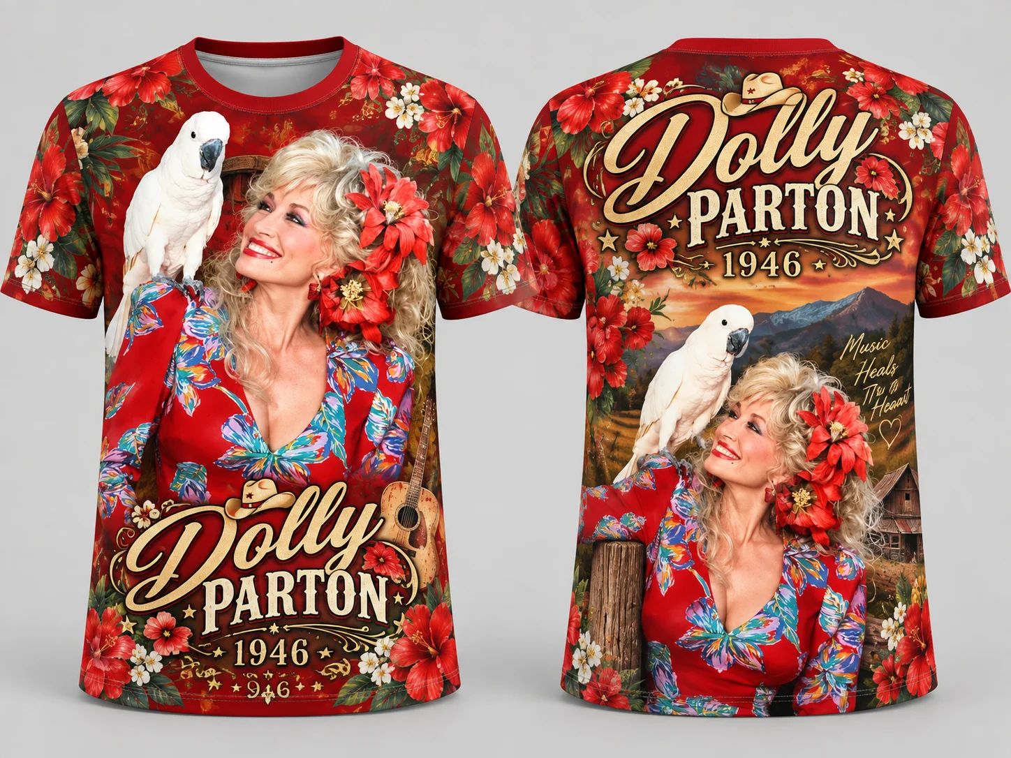 Dolly Parton T-shirt Y2K Country Music Singer 3D Full Print Men Women Retro Portrait Short Sleeve Tops For Fans Daily Wear