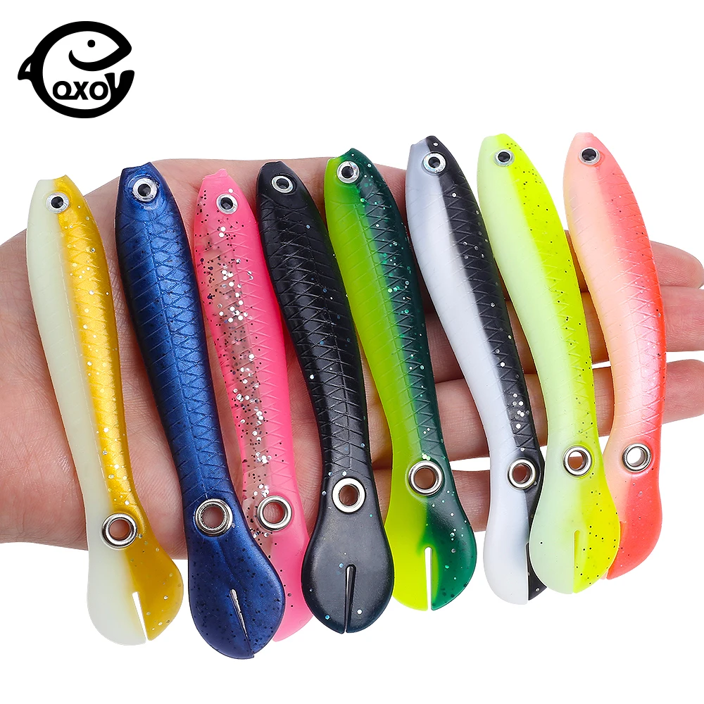 QXO 5pcs/Lot Fish Soft Lure Bionic Loach 10cm sea fishing accessories Silicone Bait goods float ALL FOR FISH tools bait boat