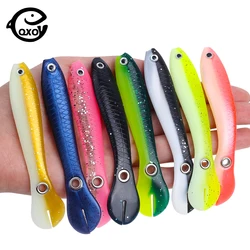 QXO 5pcs/Lot Fish Soft Lure Bionic Loach 10cm sea fishing accessories Silicone Bait goods float ALL FOR FISH tools bait boat