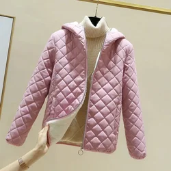 Women Jacket Black 2023 New Winter Female's Korean Fleece Cotton Outcoat Padded Jacket Women's Coat Thicken Hooded Parka Pink