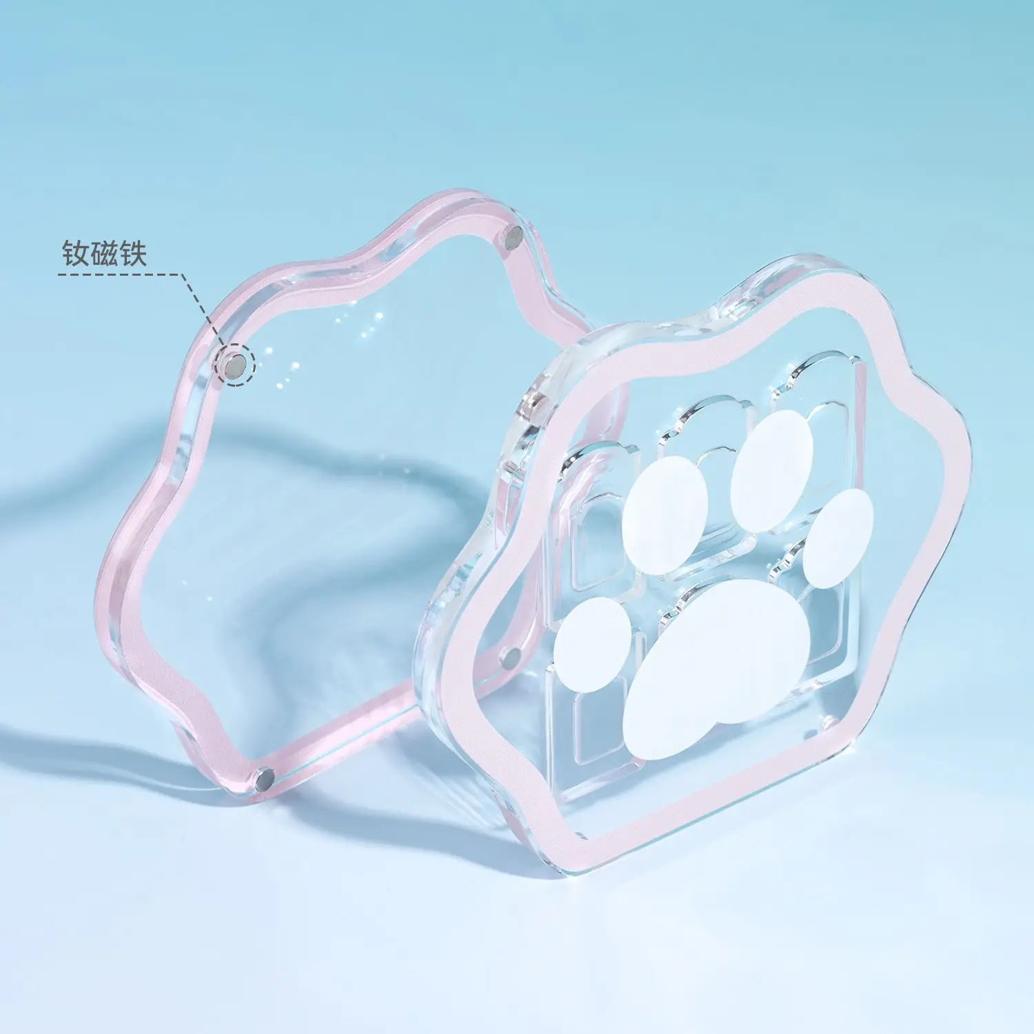 Cat Claw เคสเก็บบัตร TF อะคริลิคสำหรับ Nintendo, กล่องใส่การ์ดเกมโปร่งใสน่ารักสำหรับนินเทนโด6ช่องเสียบบัตร