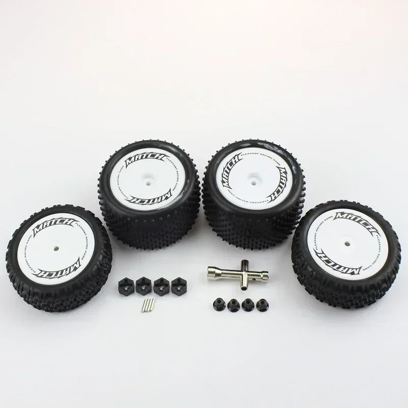 

4Pcs Front and Rear Wheel Tires Tyre for Wltoys 104001 1/10 RC Car Upgrade Parts Accessories