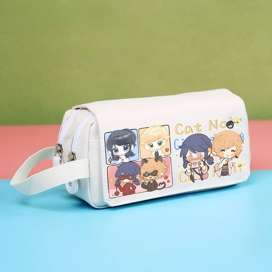 

Cute Pencil Canvas Bag Student Large Capacity Stationery Bag Kawaii Cute Girls Makeup Storage Bag Party Gifts