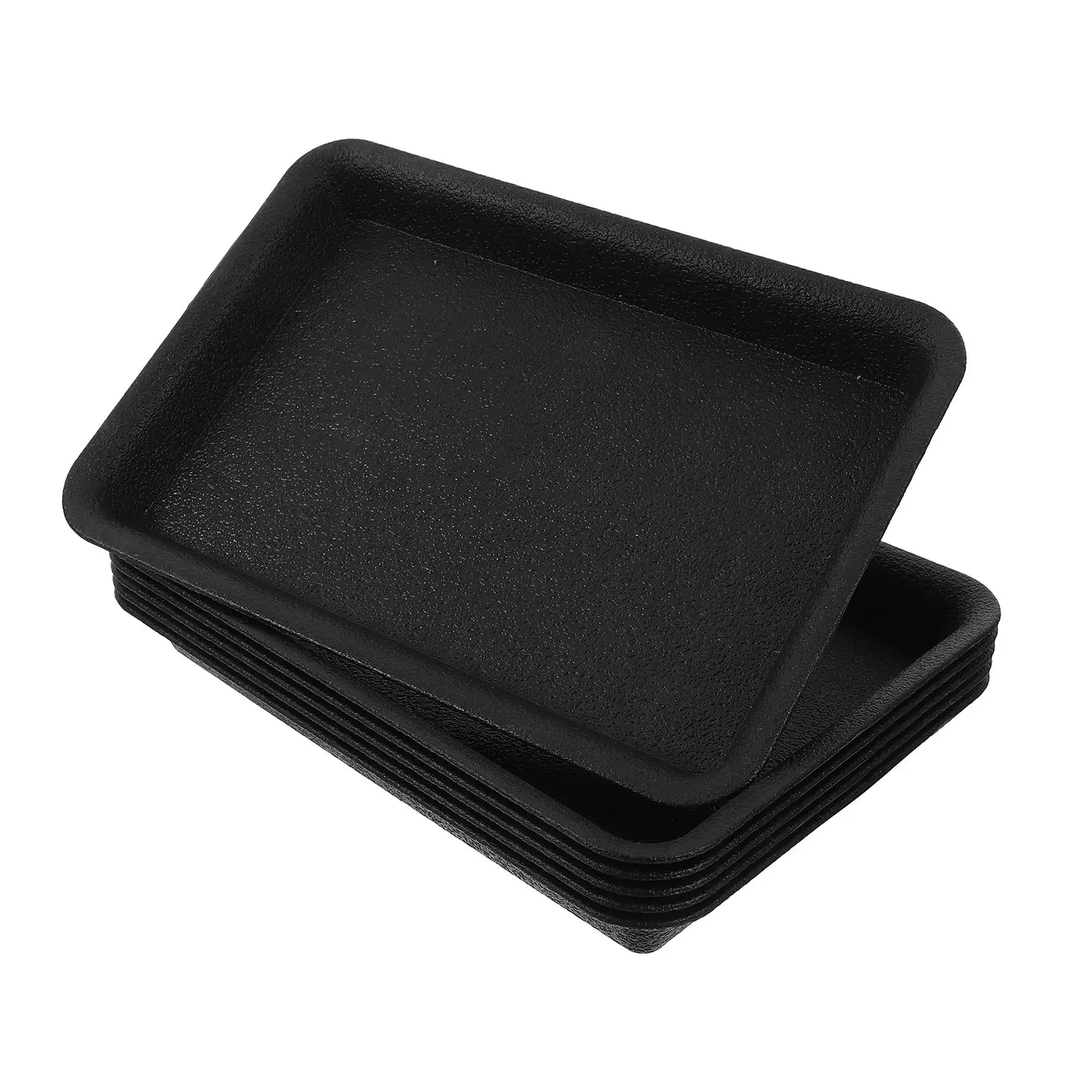 

Plant Drip Trays Flower Pot Planter Plates to Catch Water Rectangle Black Plastic for Plants Pots