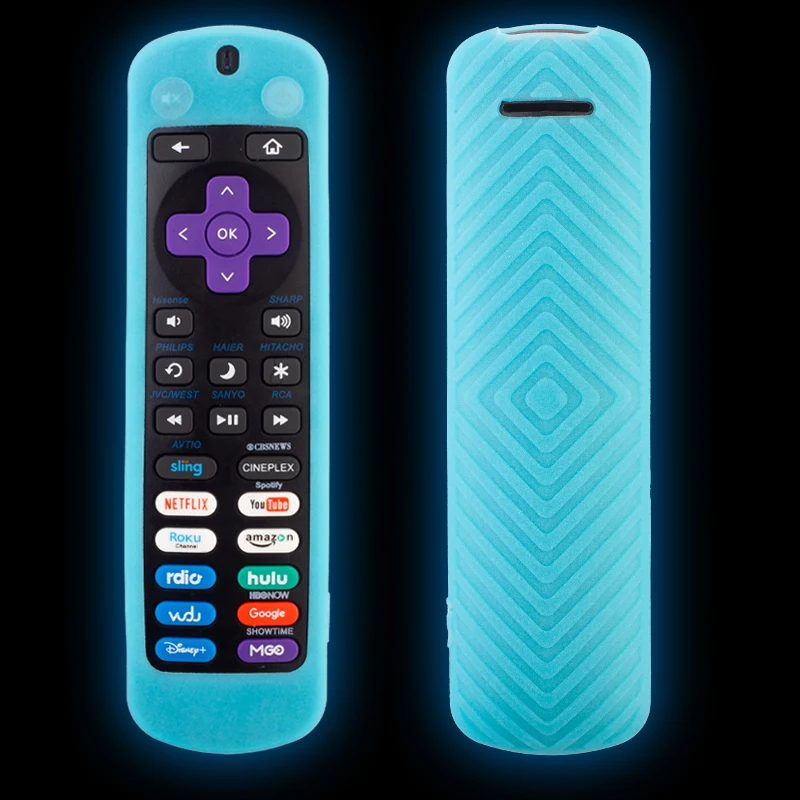 Silicone Case Protective Cover For Universal Multi-function TV Remote Control Cover Glowing In The Dark