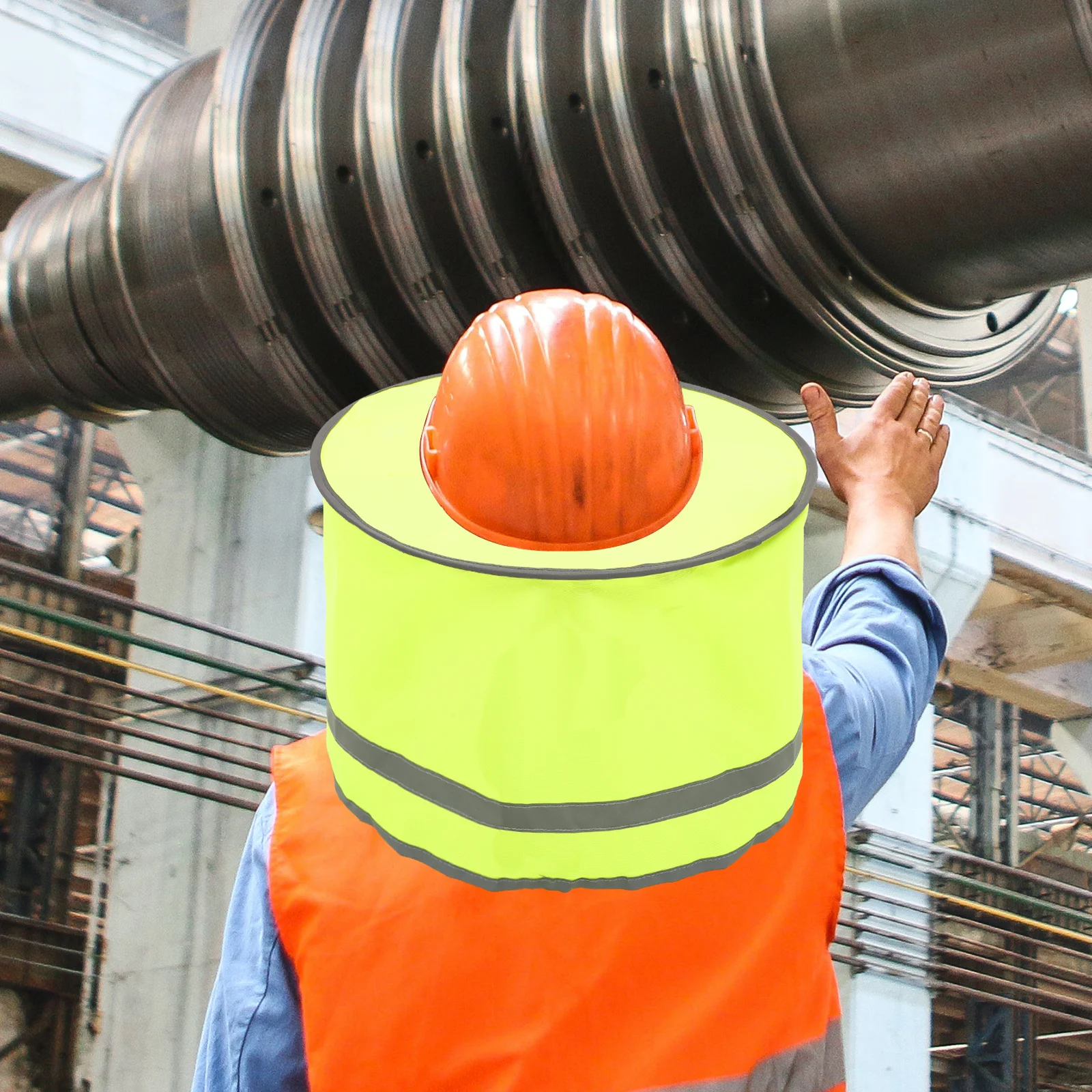 ハードハット サンシェード フルブリム ネックプロテクター 軽量 耐久性 反射ストリップ 建設現場 屋外使用