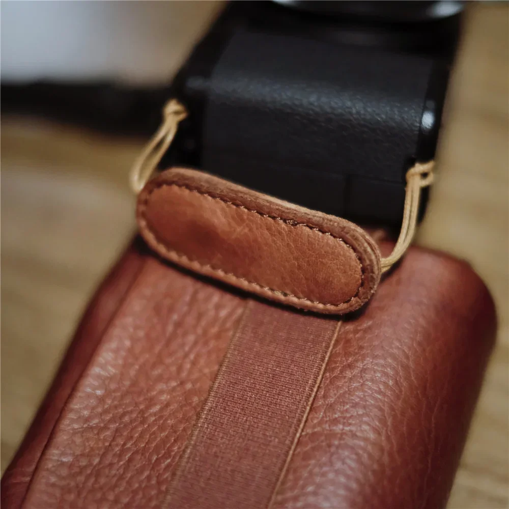 Adjustable Hand Finger Ring Band Lanyard Strap Sling Handle Camera String Cowhide Bracelet for Ricoh GR2 GRII GR3x GRIII