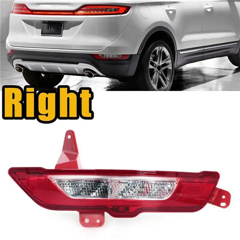 Car Bumper Mounted Tail Light Reflector Light W/Bulb For Ford Lincoln MKC 2015-2019 Turn Signal Brake Lamp