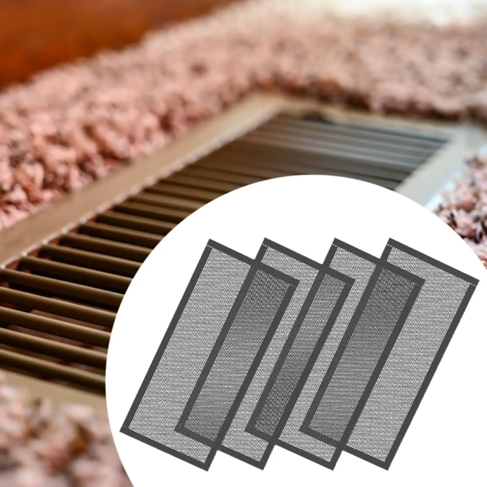 

4x Decor Grate Home Decor Walkable Air Vent Cover Grill for Floor Register Floor Vent Cover for Bathroom Office Wall Indoor