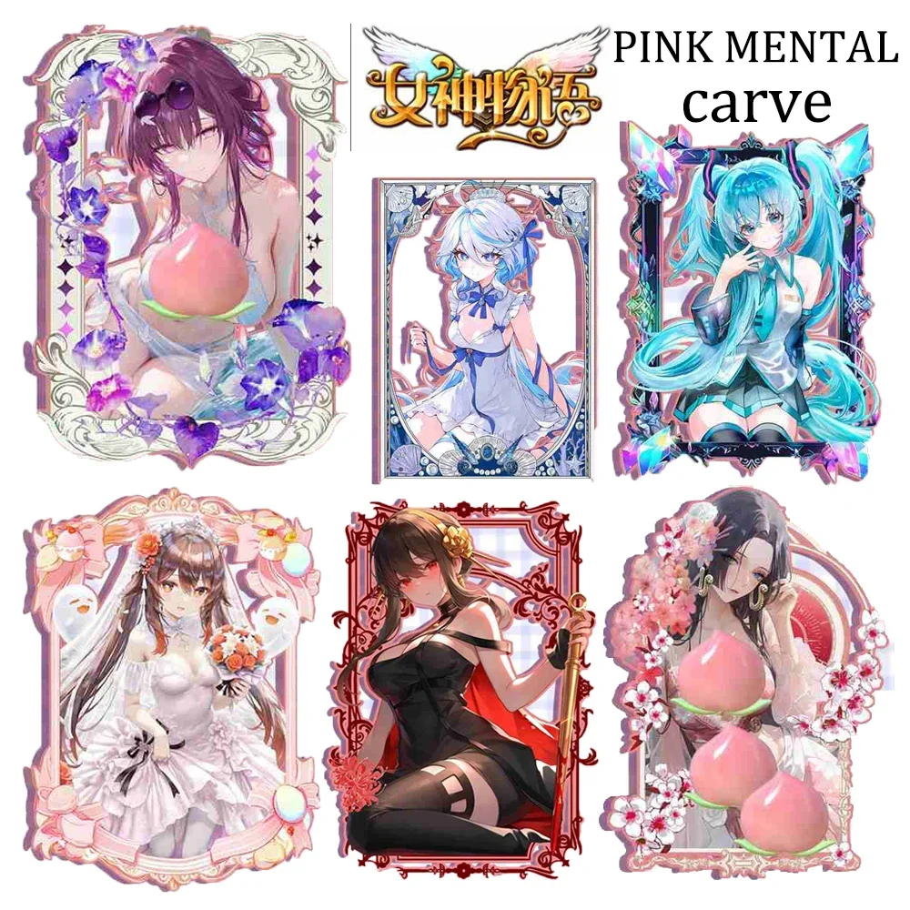 Goddess Story Hancock Funina Hatsune Miku Kafka Pink metal collectible card Boy Christmas birthday present Refractive glitter