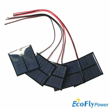 1PCS 4V 5V 5.5V Solar Panel 1W 1.6W 150mA 160mA 200mA 250mA 500mA With Wire Mini Solar Sys