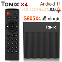 Tanix X4 Android 11.0 TV Box 2025 Brand New Original Amlogic S905X4 4GB 32GB Smart STB 2.4G&5G Dual Wifi 4K 4GB64GB Media Player