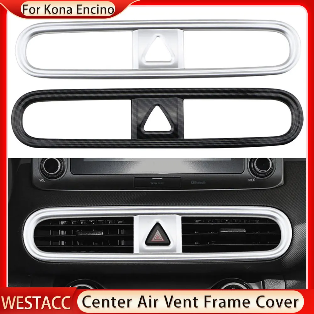 Car Center Air Conditioning A/C Vent Cover Trim Frame for Hyundai Kona Encino Kauai 2017 - 2021 SUV Interior Accessories