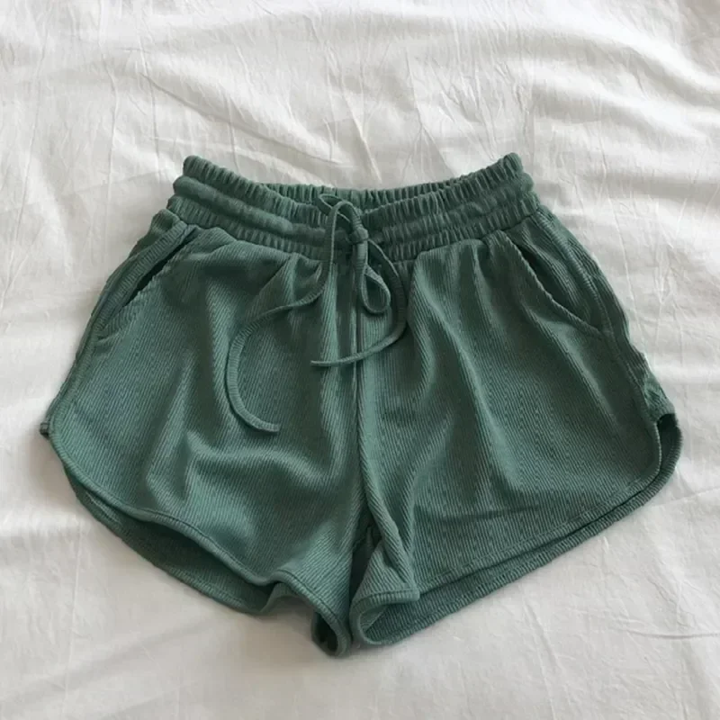 Piżama Bawełniane luźne spodenki Spodnie Dół Gaza Sen Solidny Dom Lato Kobiety Cienkie