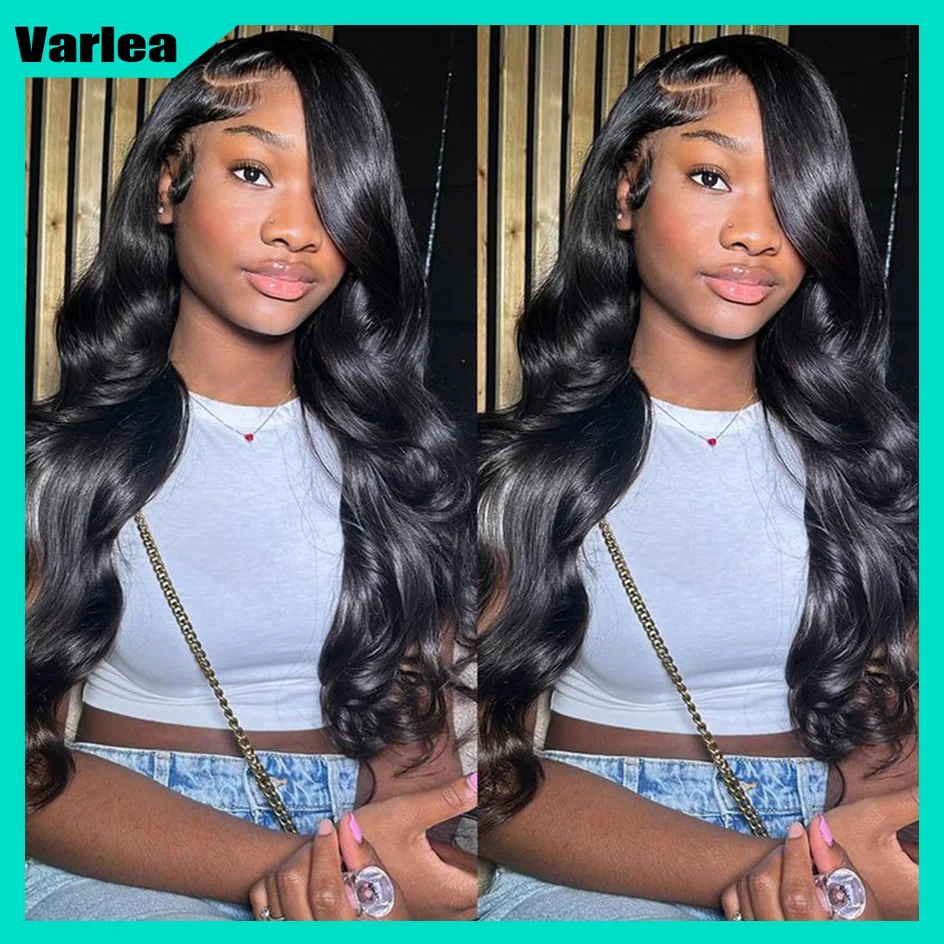 Varlea 200% Density 40 Inch Body Wave Lace Front Wig 13x6 Brazilian 13x4 Hd Lace Frontal Wigs Black Loose Body Wave For Women